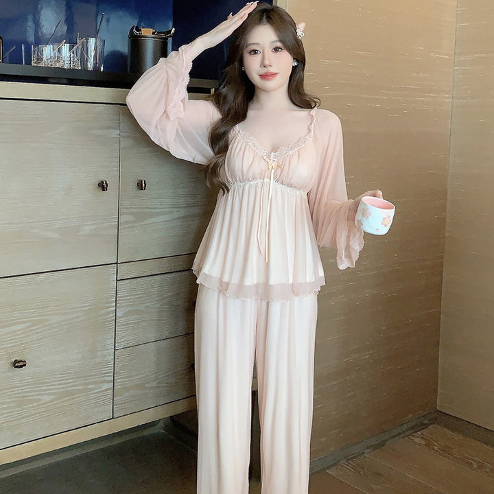 Pure Desire Homewear Pajamas Suit Lace Modal Pajamas Can Be Outside