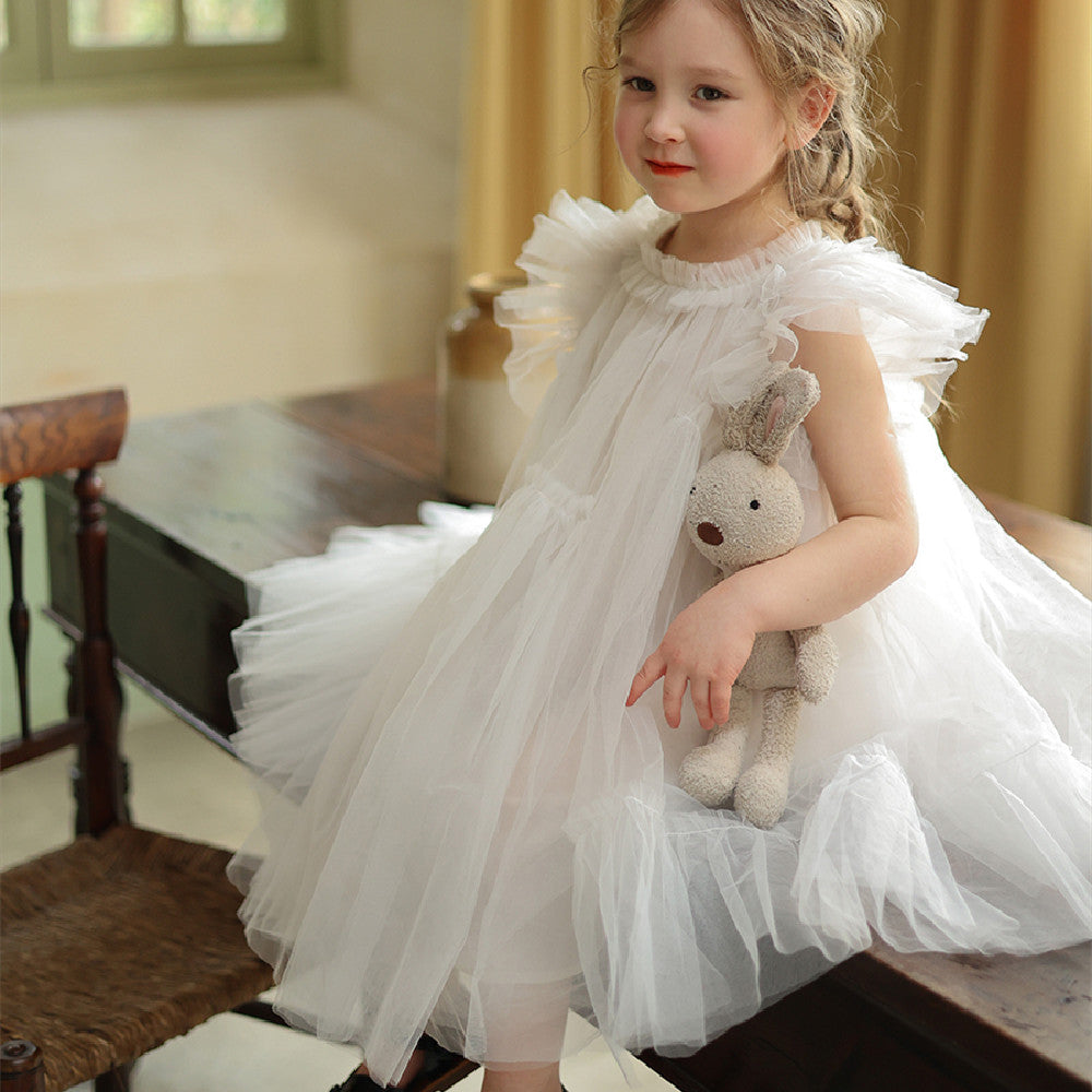 Girl's Handmade Pooper Yarn Princess Dress