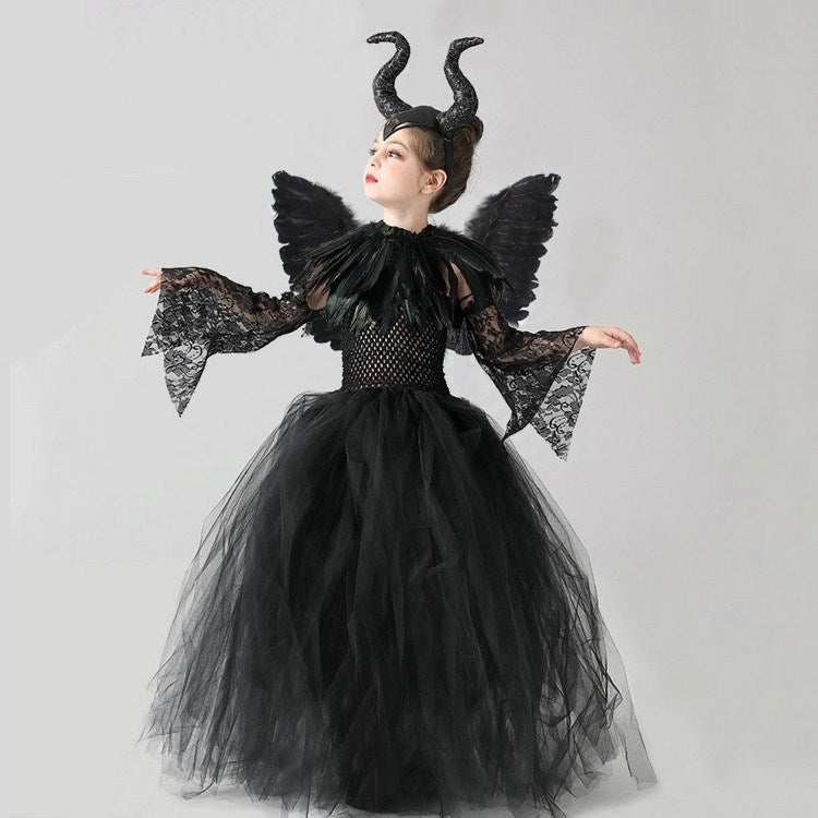 Girl Halloween Costume Witch Dress Dress - JOcaste