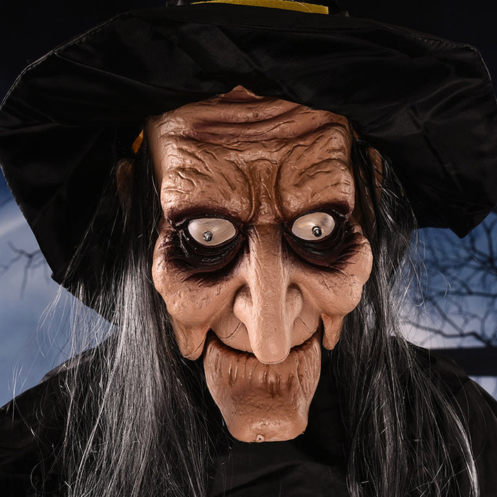 Halloween Decoration Witch Voice Control Props Luminous Hanging Ghost