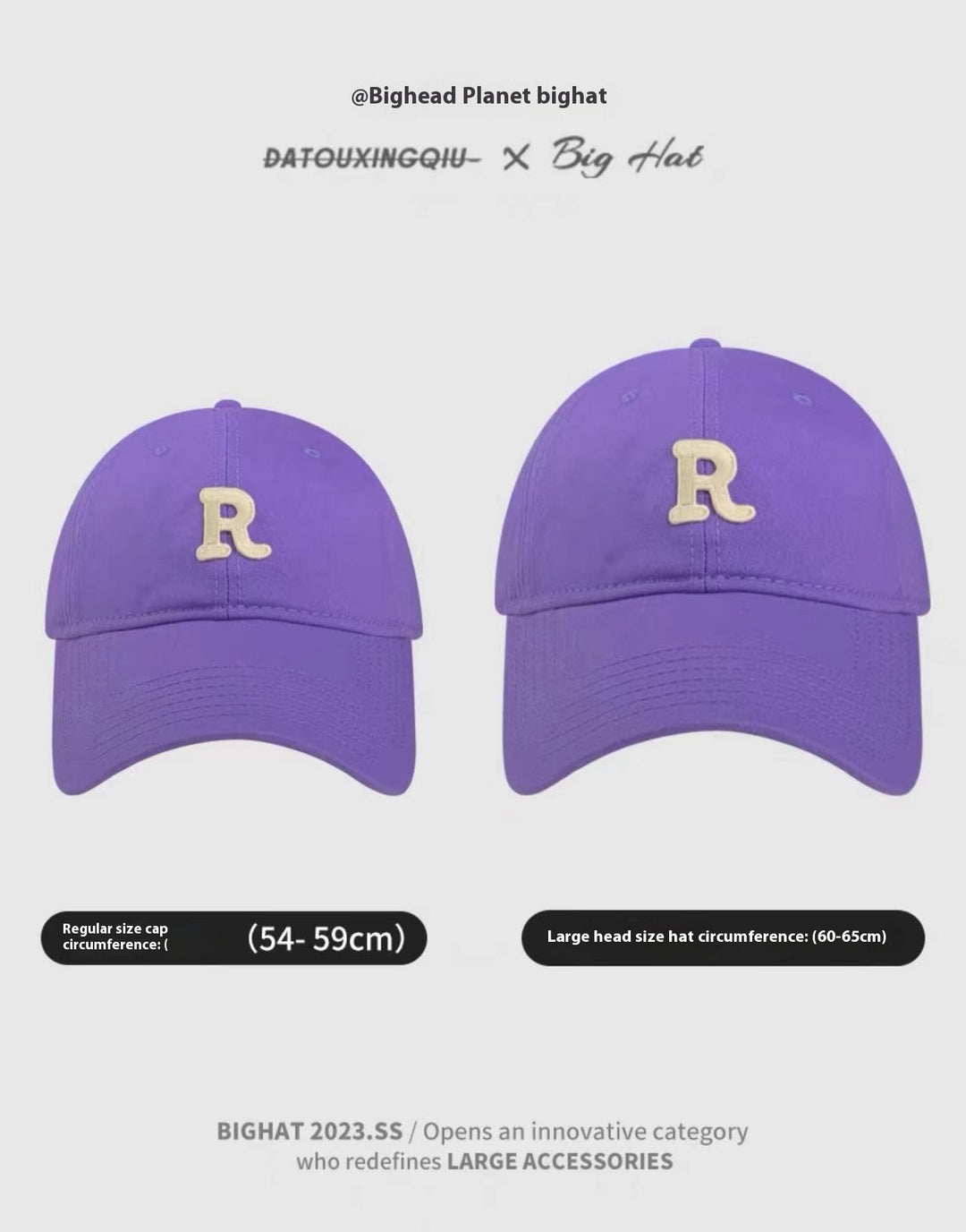 65cm Big Head Circumference Baseball Cap Female Face Little Wild