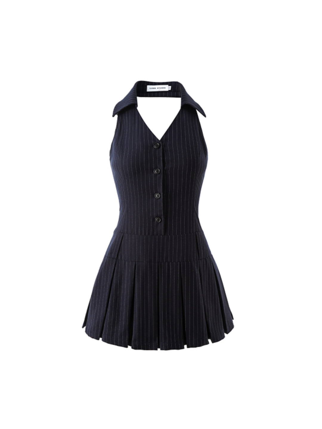 French Kikyo Hanging Neck Off Shoulder Spicy Girl Dress - JOcaste