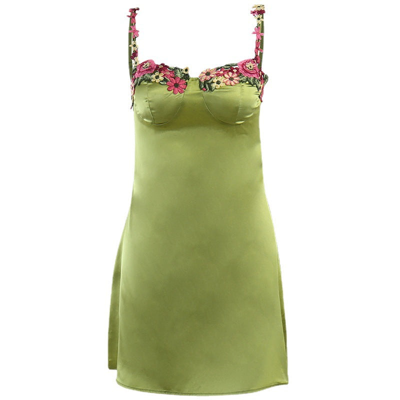 Knitted Lace Halter Ladies Short Dress