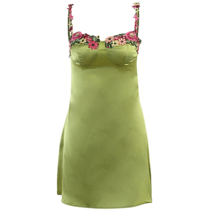 Knitted Lace Halter Ladies Short Dress