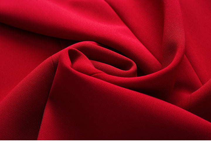 Gradient Red Buttocks Wrapped Dress For Women