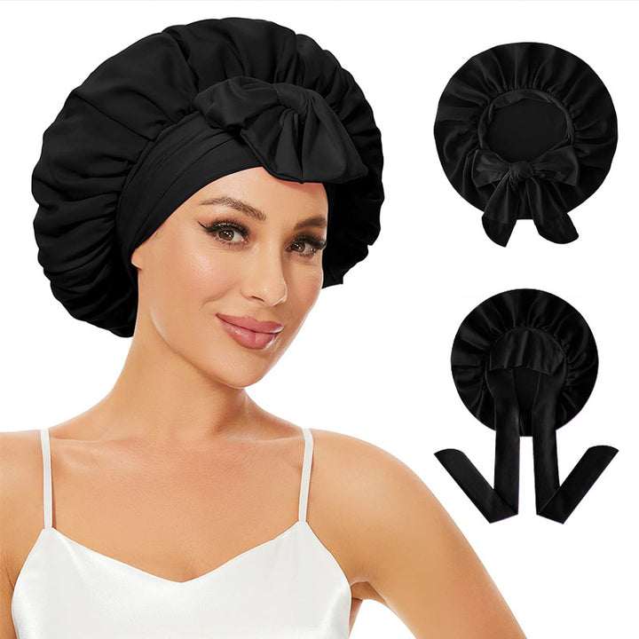 Double-Layer Satin Sleep Bonnet for Hair Protection – Comfortable and Soft Nighttime Hair Care