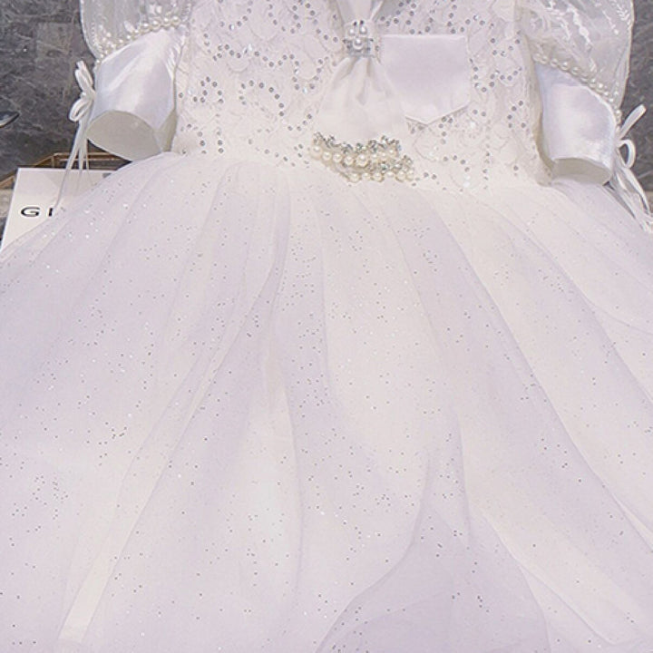 Children's Fashion White Princess Dress