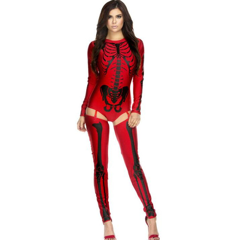 Halloween Cosplay Costume Skull Zombie Uniform - JOcaste