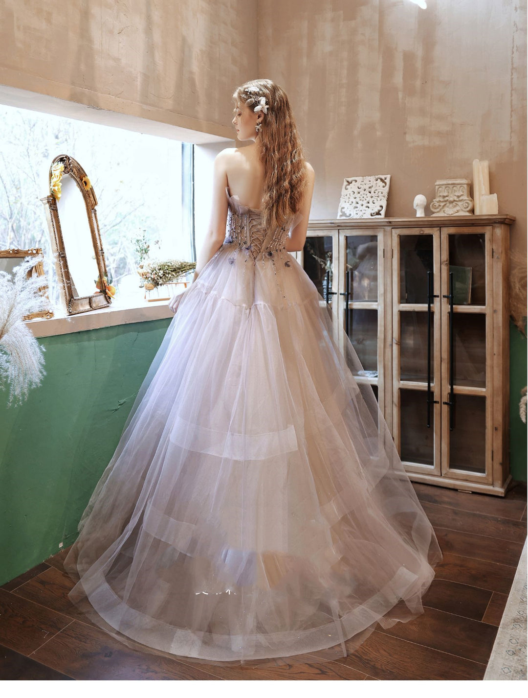 Evening Dress Skirt Wipe Chest Temperament Bride Engagement Wedding - JOcaste