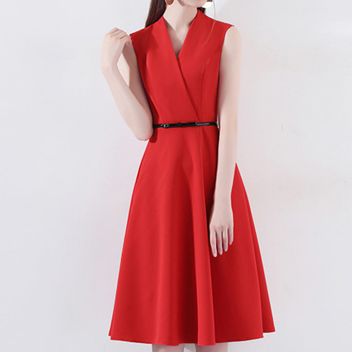 Long Sleeve Marriage Engagement Thank You Red Evening Dress