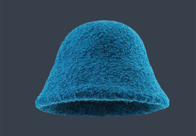 Thickened Wool Fisherman Hat – Windproof & Warm Dome Bucket Hat