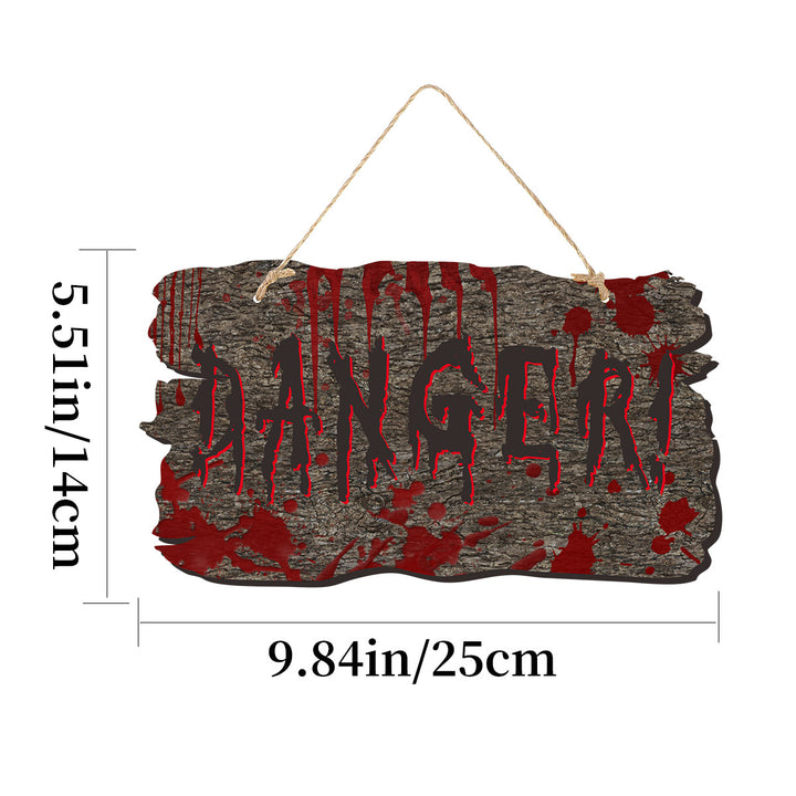 Imitation Wooden Doorplate Ghost Festival Haunted House Horror Atmosphere Decoration
