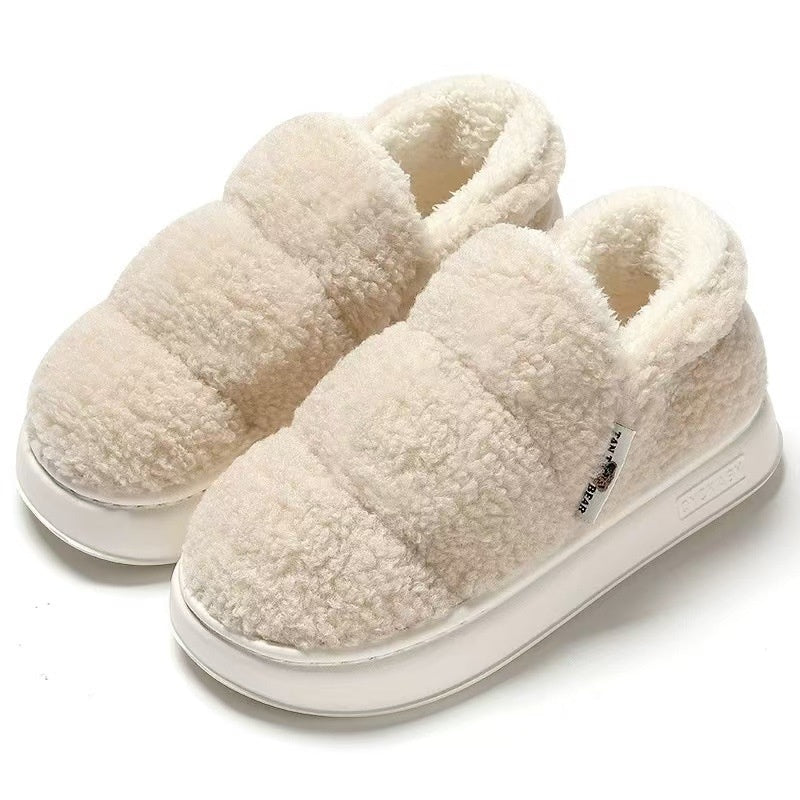 Unisex Plush Cotton Slippers – Cozy Home Shoes with EVA Sole