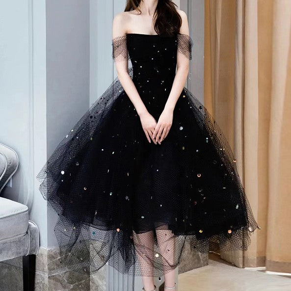 Evening Dress Women Haute Couture Black French - JOcaste