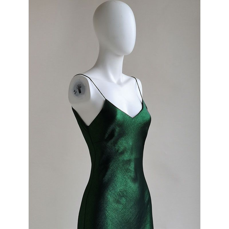 New Mobao Stone Green Mermaid Strap Dress