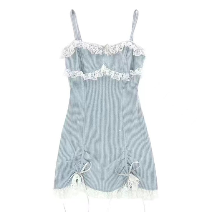 Early Spring Wool Knit Halter Dress