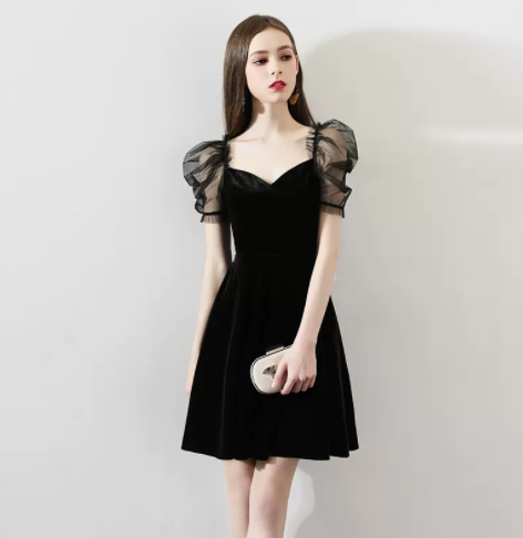 Party French Dress Short Style Looks Thin