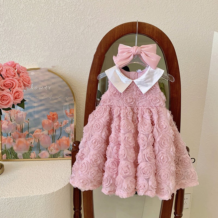 Children's Handmade Mesh Fashionable Princess Dress