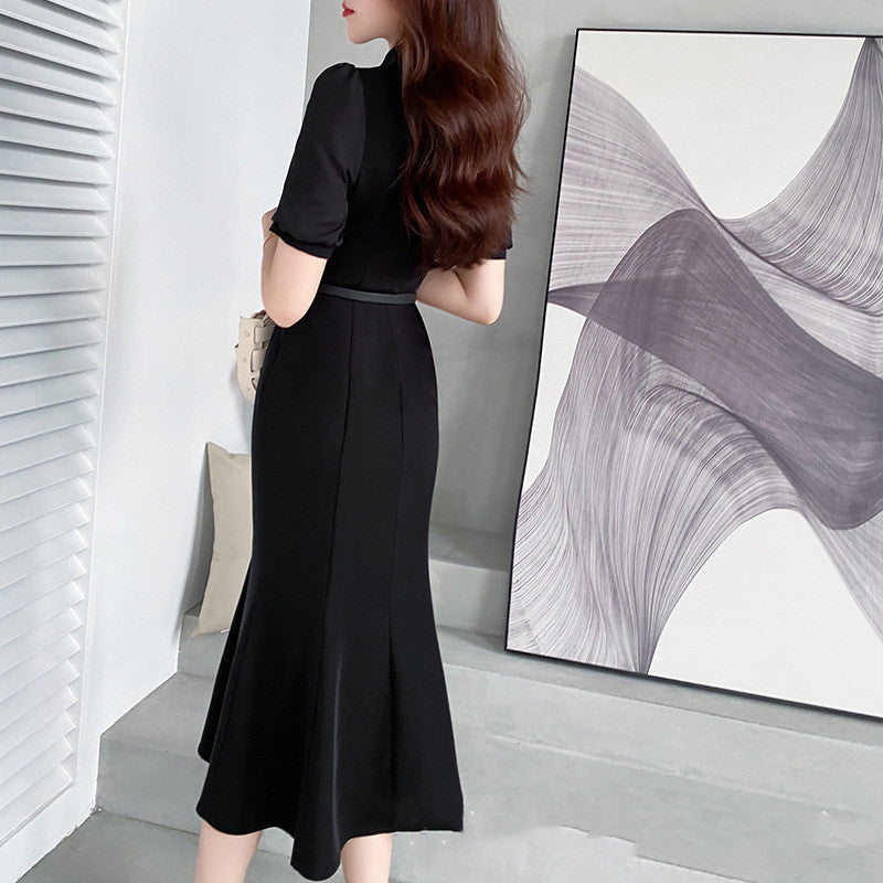 Chiffon Patchwork Dress Long Skirt