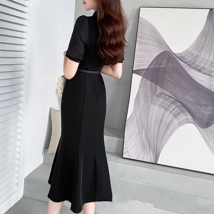 Chiffon Patchwork Dress Long Skirt