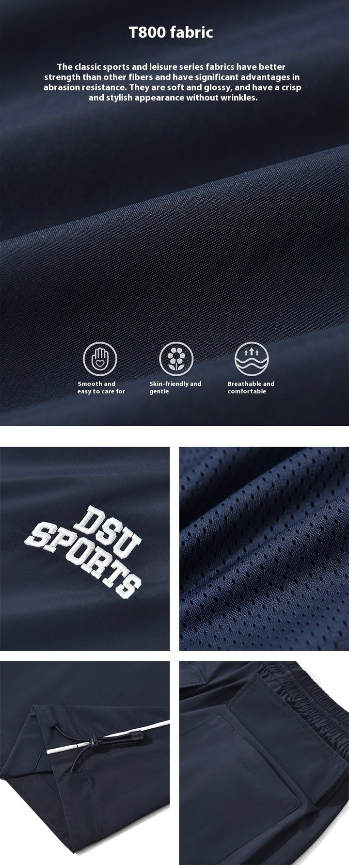 Women’s Two-Piece Casual Set – Sport Woven Jacket & Embroidered Top-SH-SS-001