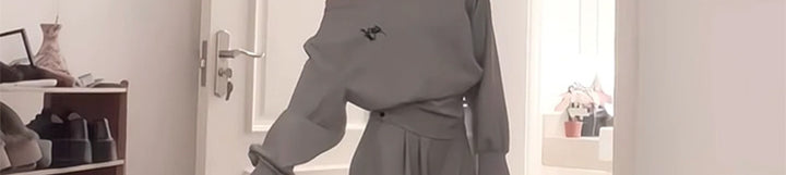 Sports Casual Waist Tight Top Waist Slant Shoulder Suit