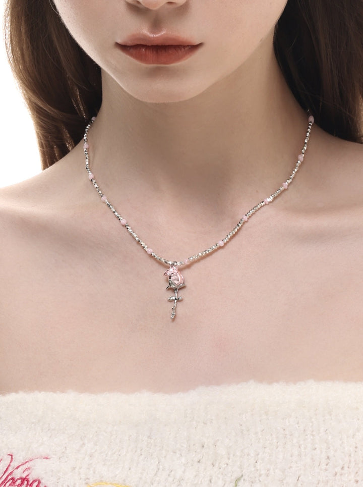 Spring & Summer Beaded Color Necklace – Women’s Collarbone Chain | Gold/Silver Plated -SH-FJ-013
