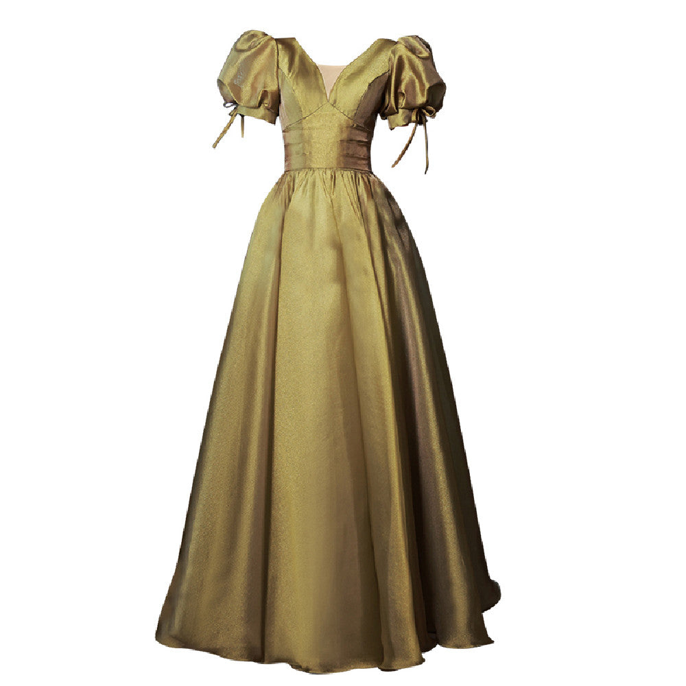 Bubble Sleeve Bridal Wedding Gown - JOcaste