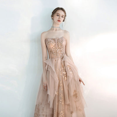 Toast Dress Female Wedding Bridesmaids Breast Wipe Long Skirt Dinner Annual Meeting Host - JOcaste