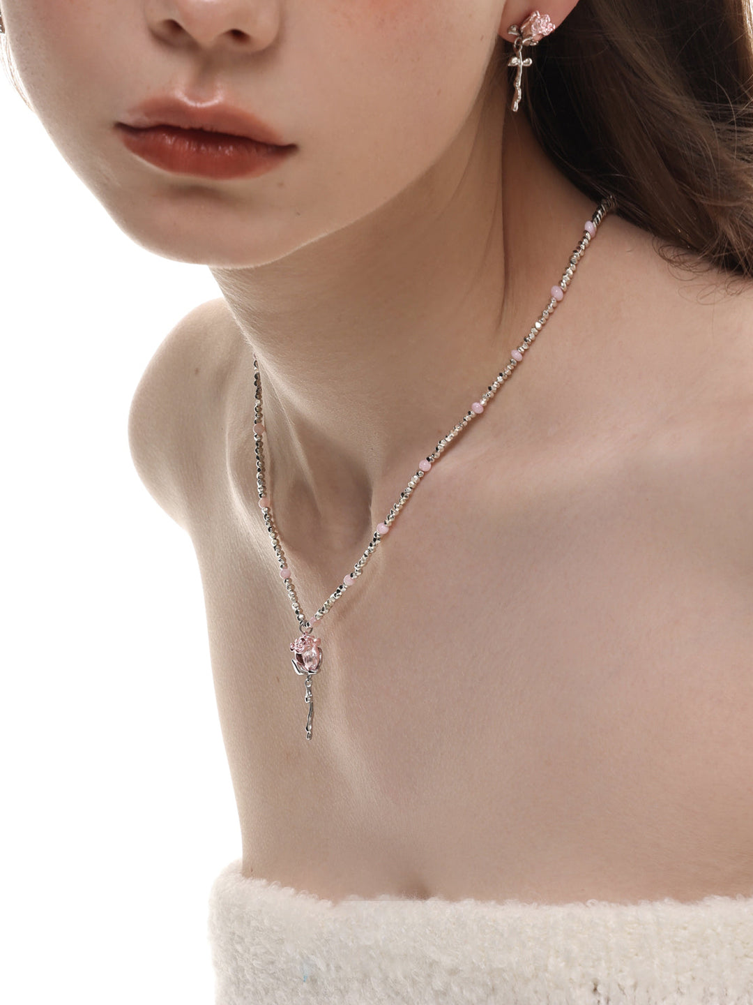 Spring & Summer Beaded Color Necklace – Women’s Collarbone Chain | Gold/Silver Plated -SH-FJ-013