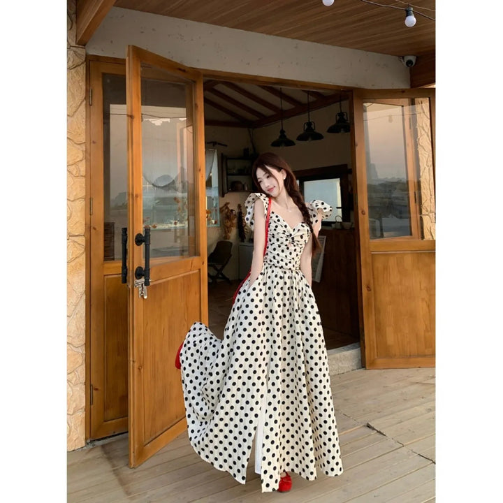 Women’s Summer High Waist Ruffle Overknee Dress – Fresh & Sweet Style-SH-KR-003