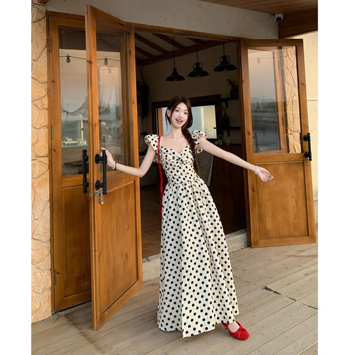 Women’s Summer High Waist Ruffle Overknee Dress – Fresh & Sweet Style-SH-KR-003