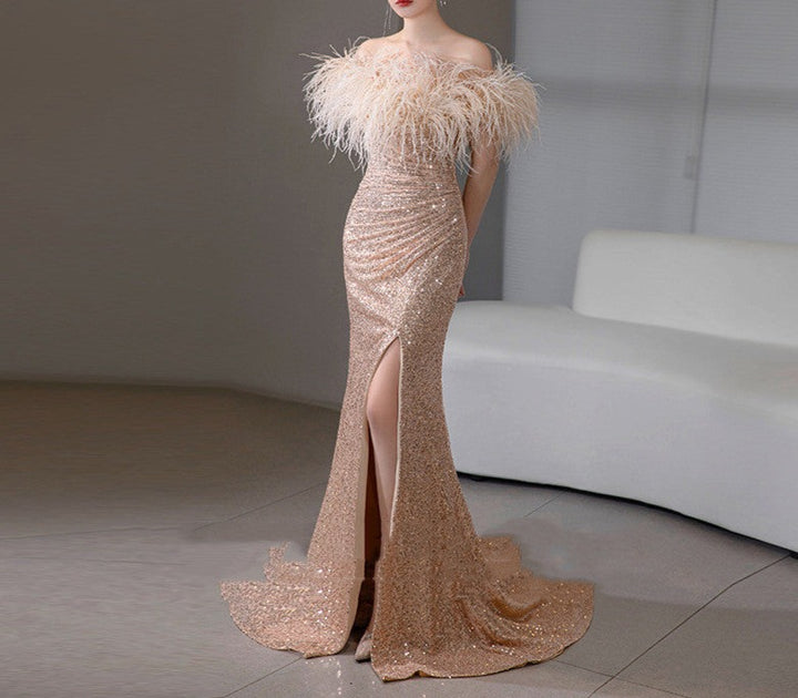 Evening Dress Banquet Atmosphere Fishtail Long
