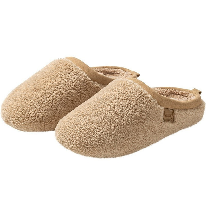 Cozy Plush Slippers for Men & Women - Soft Artificial Wool, Round Toe, Sizes 36-43