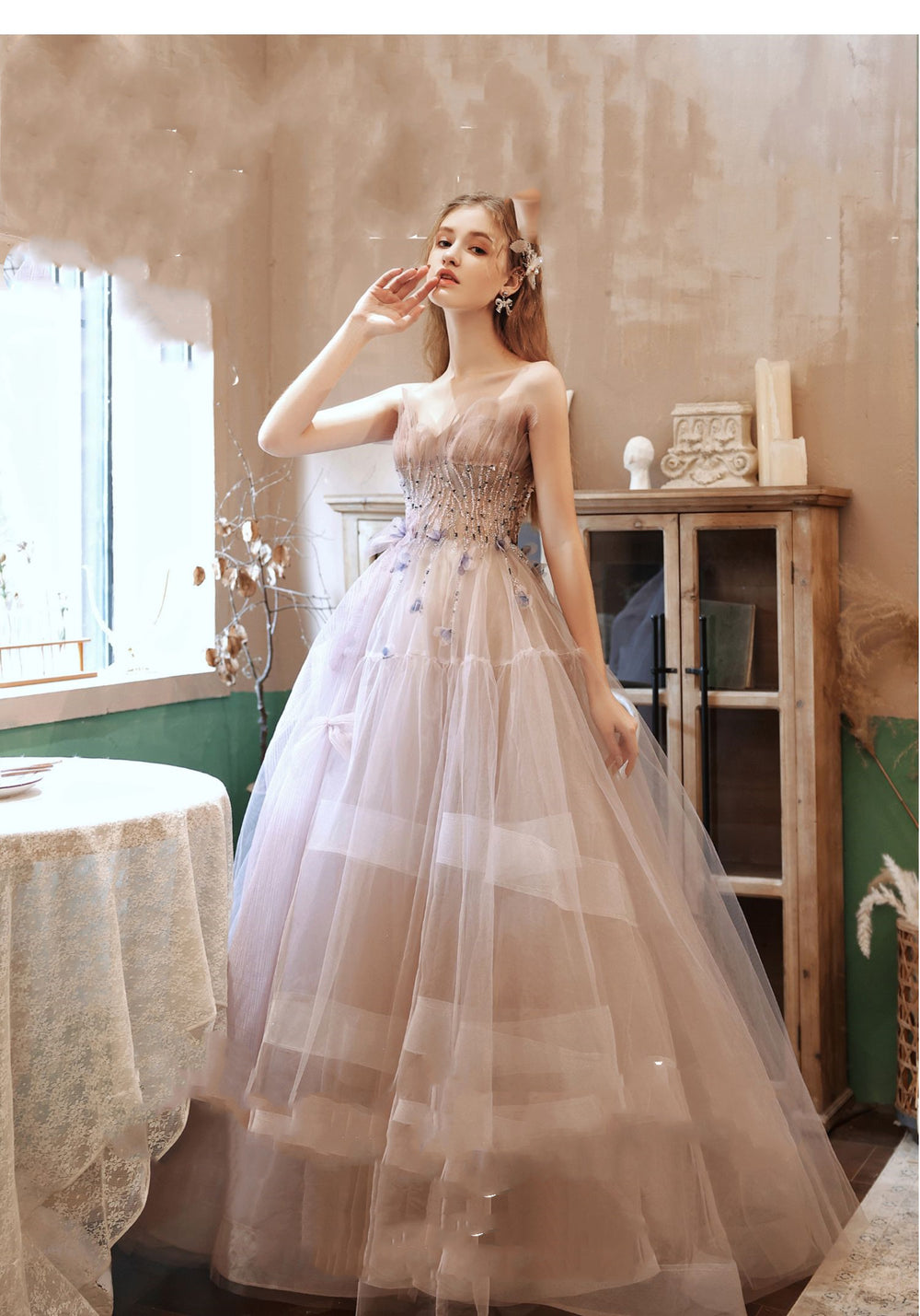 Evening Dress Skirt Wipe Chest Temperament Bride Engagement Wedding - JOcaste