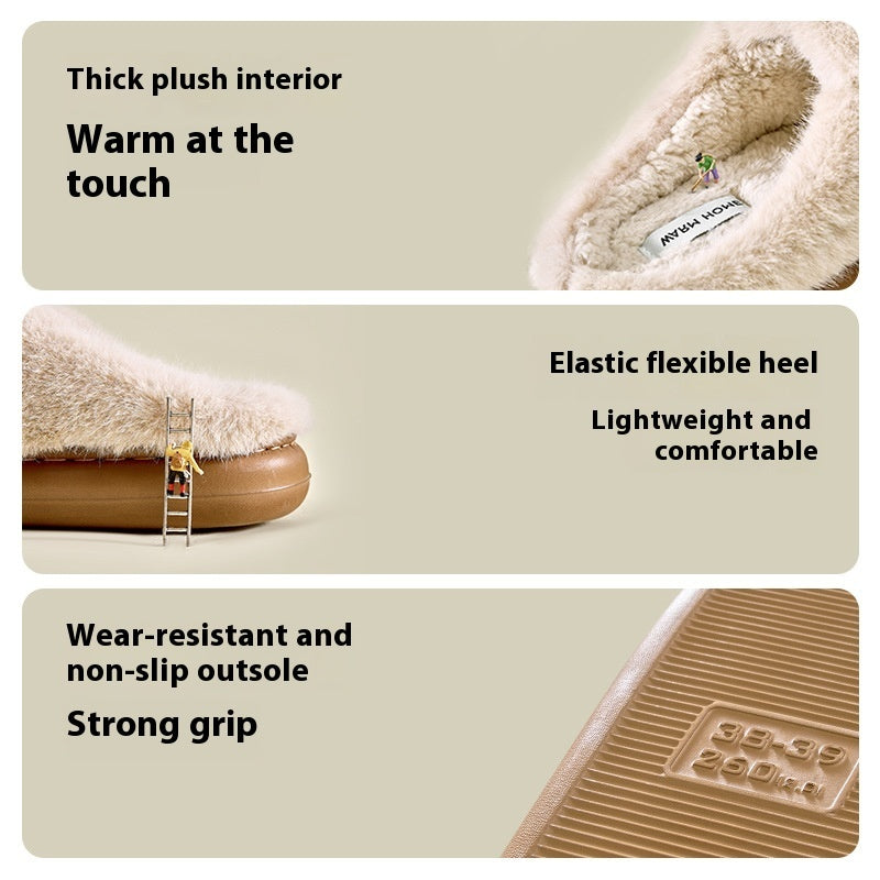 Plush-Lined Slippers for Women – Cozy & Cute Indoor Footwear