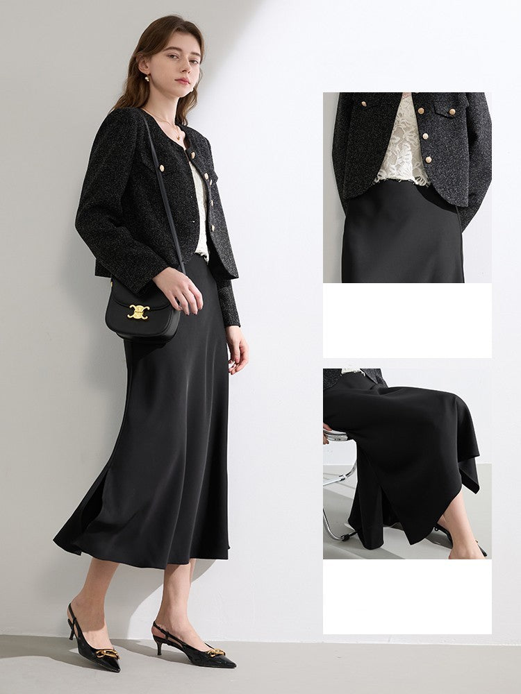 Fishtail Elastic Waist Skirt A- Line
