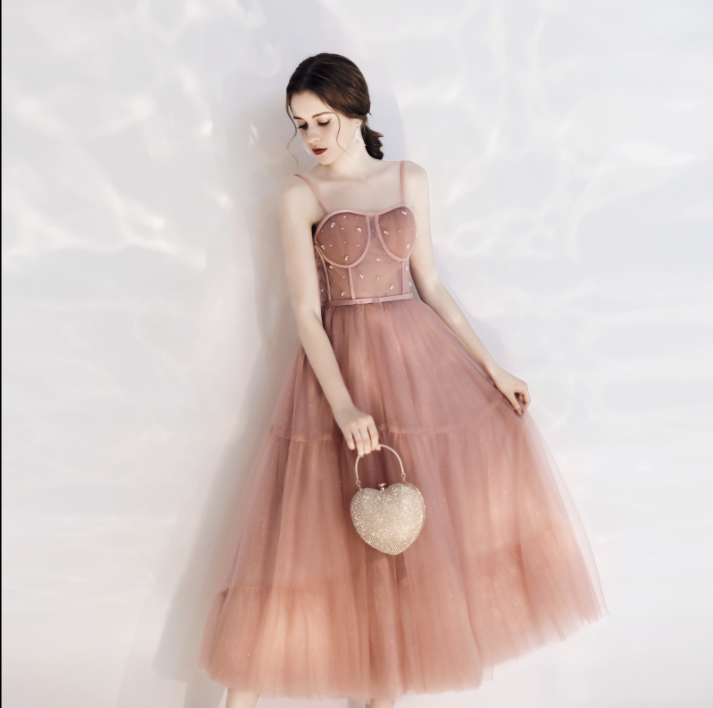 Mid Length Dress For Engagement Birthday Party - JOcaste