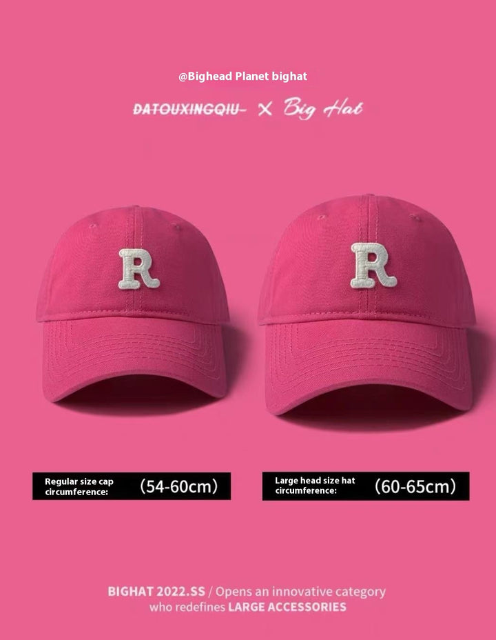 65cm Big Head Circumference Baseball Cap Female Face Little Wild