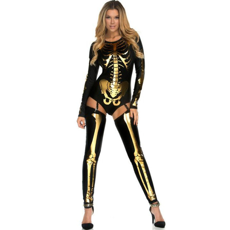 Halloween Cosplay Costume Skull Zombie Uniform - JOcaste