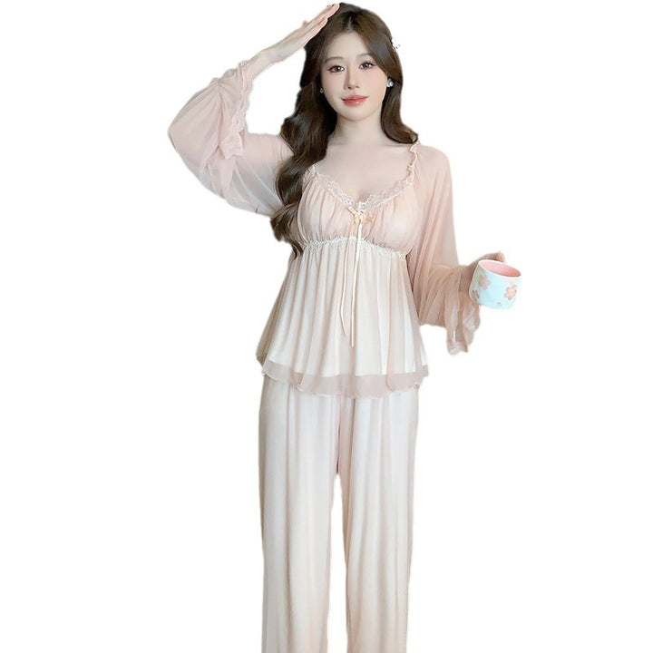 Pure Desire Homewear Pajamas Suit Lace Modal Pajamas Can Be Outside