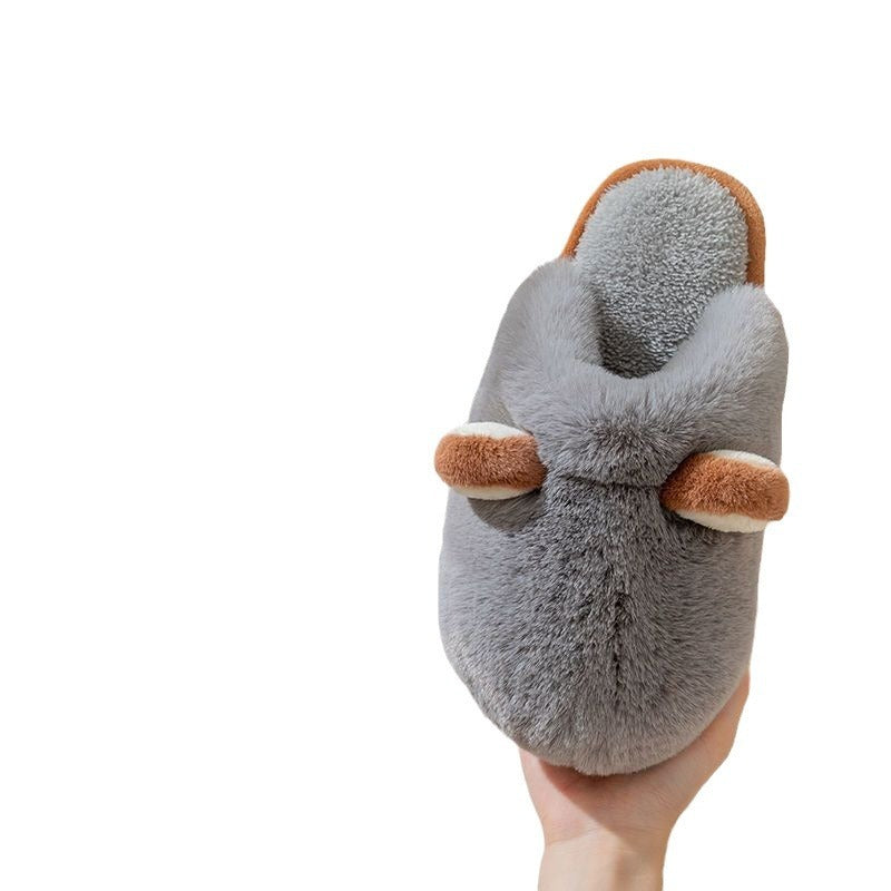 Corgi-Themed Warm Slippers – Non-Slip & Cozy for Winter Comfort