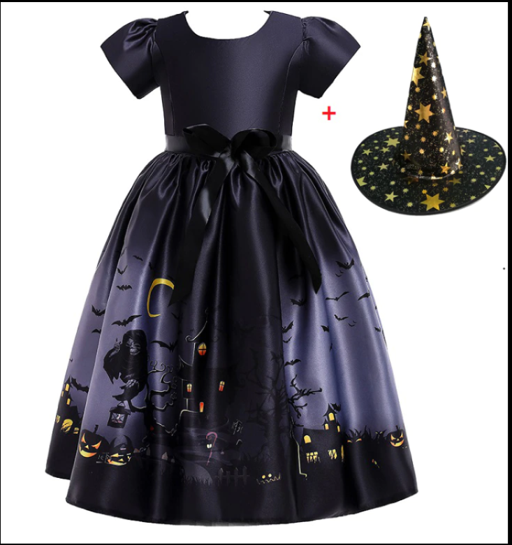 Halloween Princess Dress Halloween Printed Mesh - JOcaste