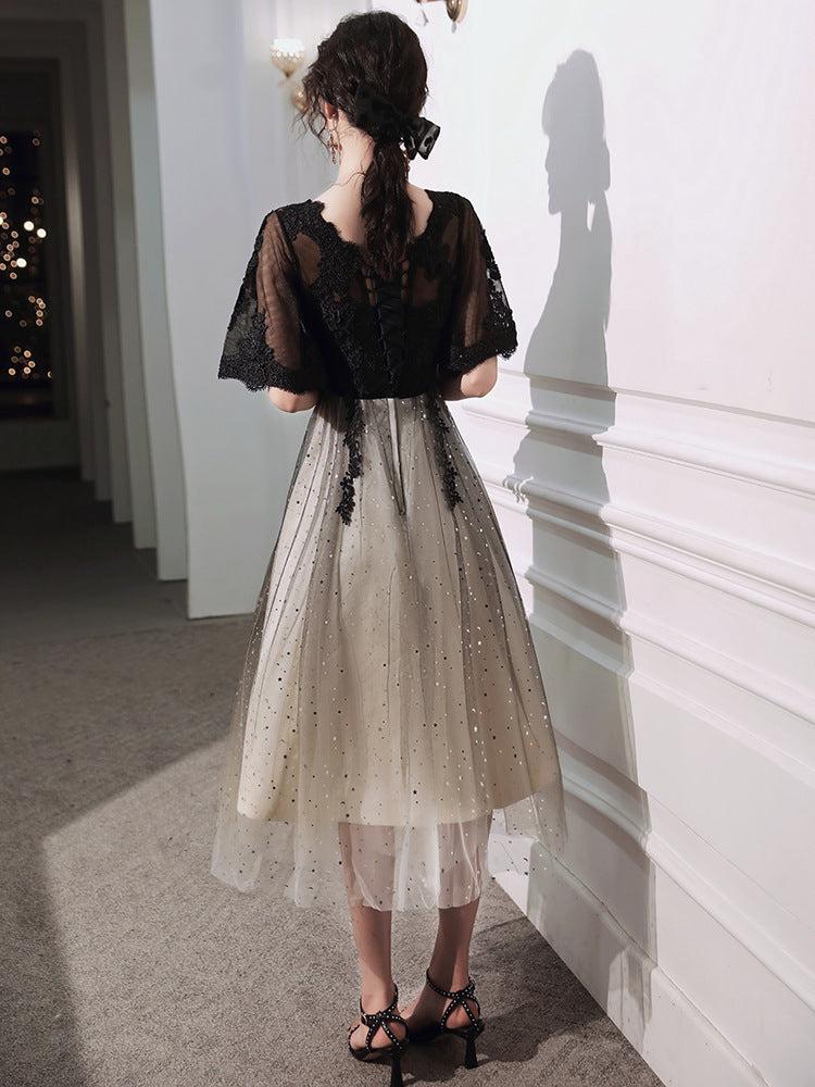 Temperament Covers The Belly And Looks Thin You Can Wear The Host Dress - JOcaste