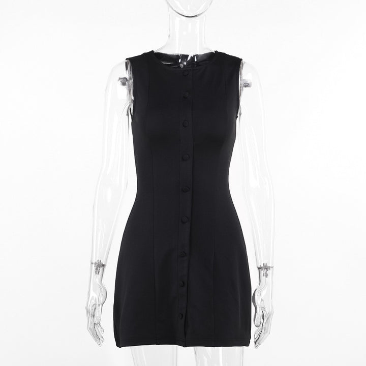 European And American Style Graceful Vest Basic Dress