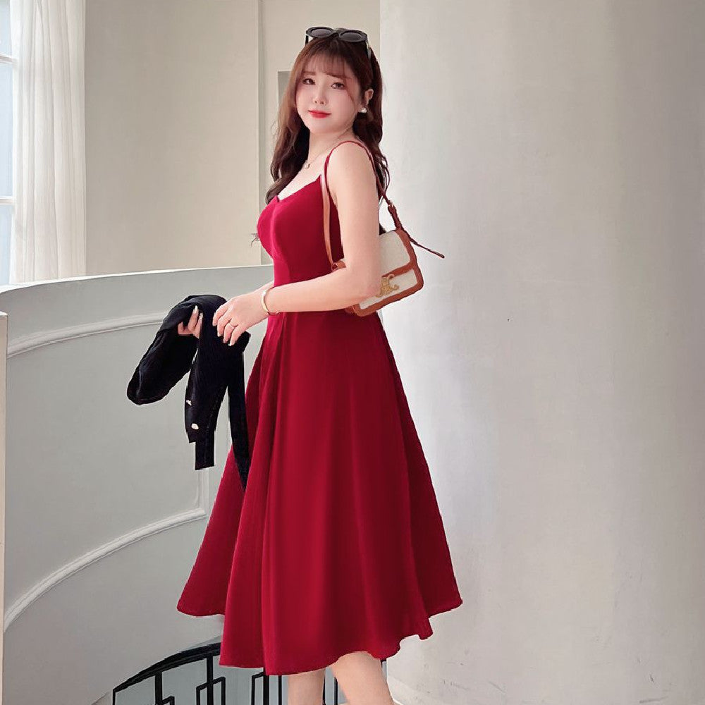 Stylish French Strapless Suspender Dress