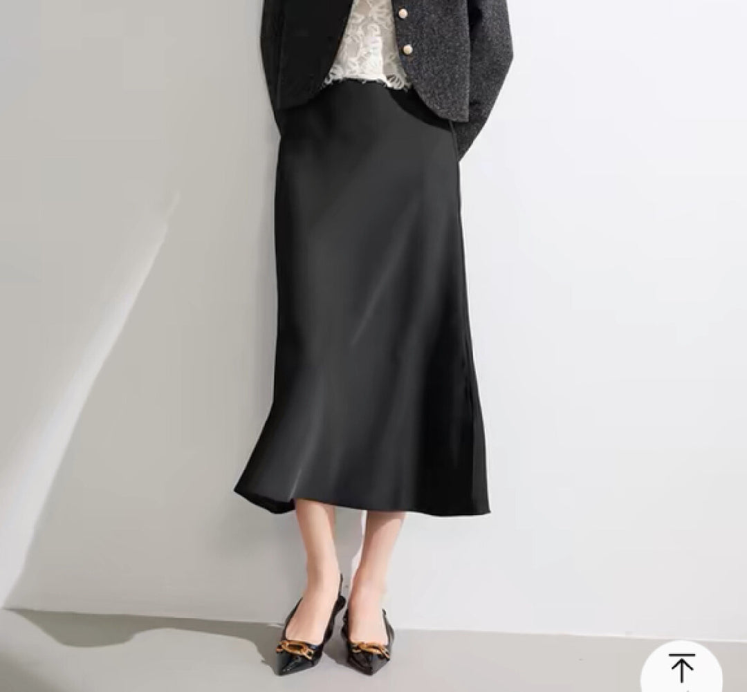 Fishtail Elastic Waist Skirt A- Line