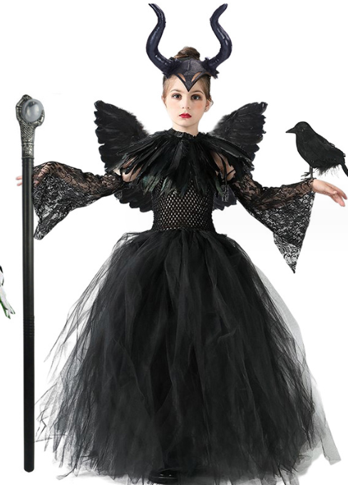 Girl Halloween Costume Witch Dress Dress - JOcaste