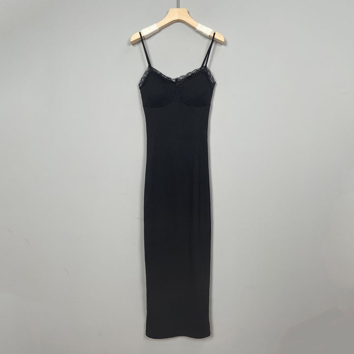 Royal Blue V-Neck Lace Strap Dress