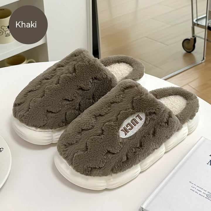Cartoon Plush Winter Slippers - Warm & Cozy Unisex Indoor Shoes